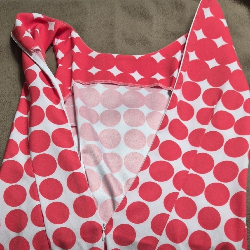 Alyx Pink and White Polka Dot Mini Dress - Picture 6 of 9
